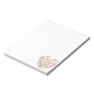 Manicurist Nail Technician Tool Heart Notepad