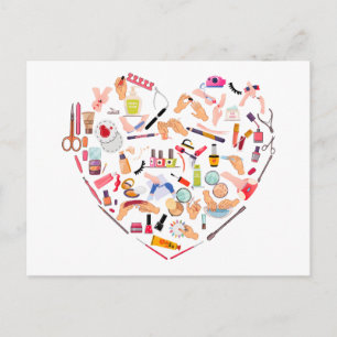 Manicurist Nail Technician Tool Heart Postcard