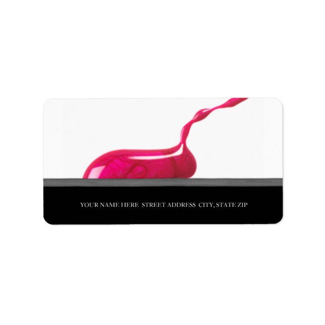 Manicurist or Nail Salon Address Labels (Front)