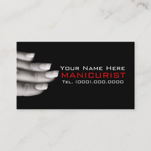 Manicurist Professional Business Cards