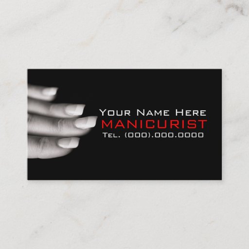 Customizable Manicurist Professional Business Cards