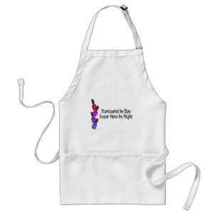Manicurist Super Hero Adult Apron