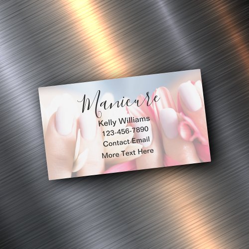 Manicurist Theme Manicure Magnetic Business Cards