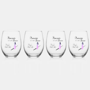 Manicurists Do It w/ Finesse Personal Promotion Stemless Wine Glass