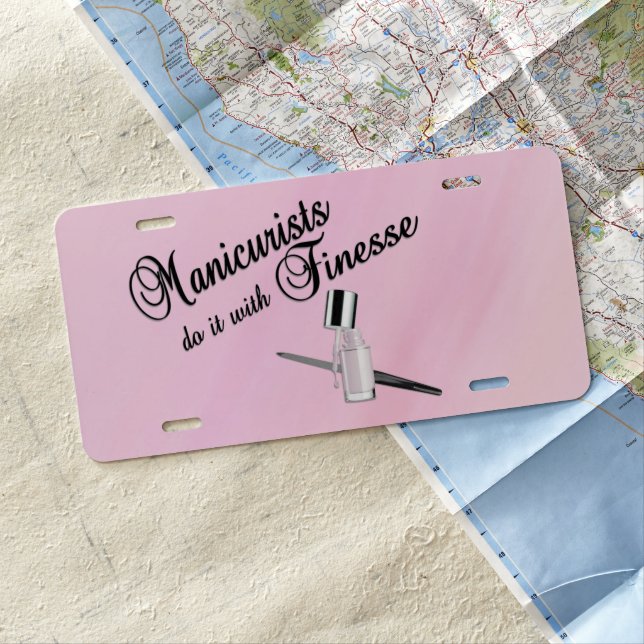 Manicurists Do It With Finesse License Plate (In Situ)