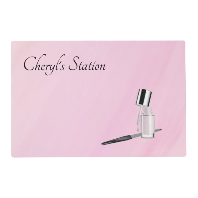 Manicurists Station Custom Text Placemat (Front)