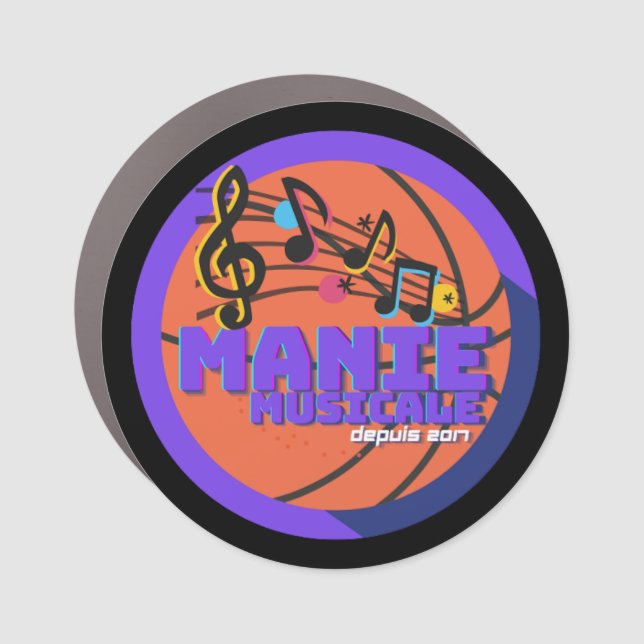 Manie Musicale car magnet (Front)