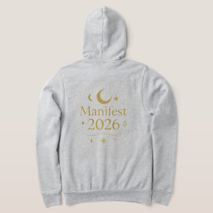 Manifest 2026 Hoodie with Gold Moon & Stars Mini