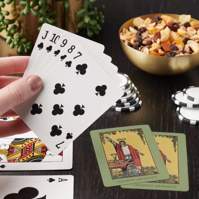 Manifest Abundance The Magician Tarot Poker Cards (In Situ)