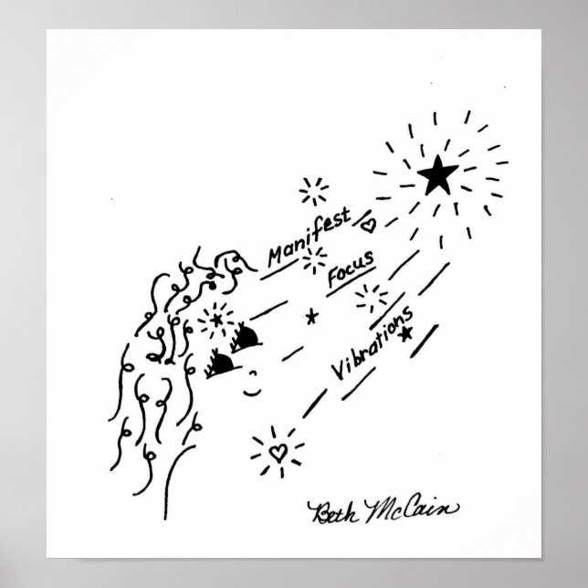 Manifest, Focus, Vibrations Canvas Print (Front)