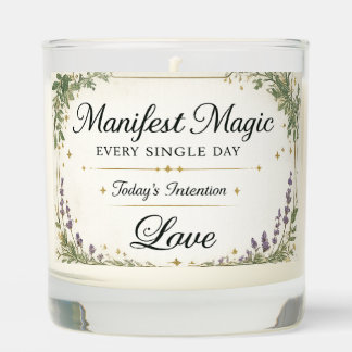 Manifest Love Every Single Day Teakwood Candle