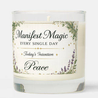 Manifest Peace & Harmony Every Day, Peony Candle