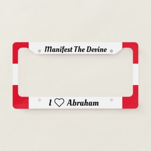 Manifest The Devine License Plate Frame