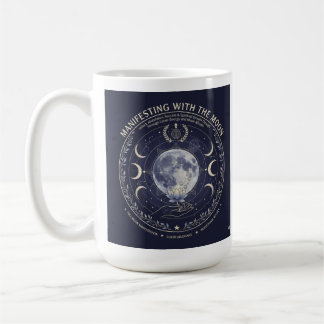 Manifest with Moon: Abundance, Success, Rituals Coffee Mug