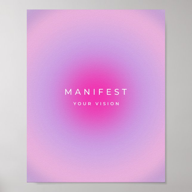 Manifest Your Vision Gradient Poster (Front)