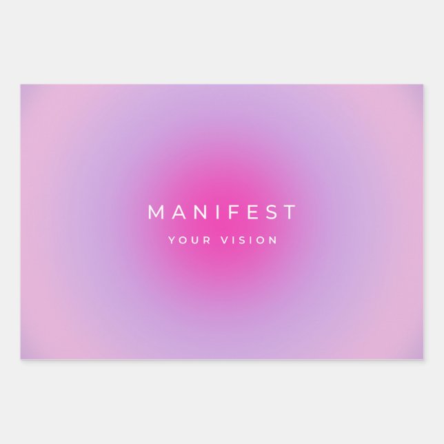 Manifest Your Vision Gradient Wrapping Paper Sheets (Front)