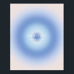 Manifest Your Vision Poster<br><div class="desc">Manifest Your Vision – inspirational, motivational quote – Typography – blue gradient/ aura.</div>
