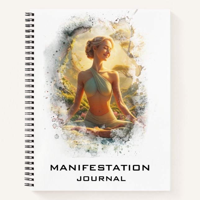 *~* Manifestation AP85 Manifesting  Yoga Woman  Notebook (Front)