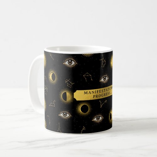 Manifestation Celestial Sun  Moon Zodiac Eye Coffee Mug
