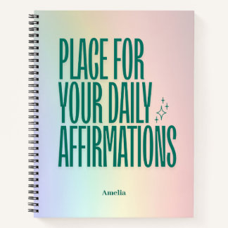 Manifestation Colorful Affirmations for Dream Life Notebook