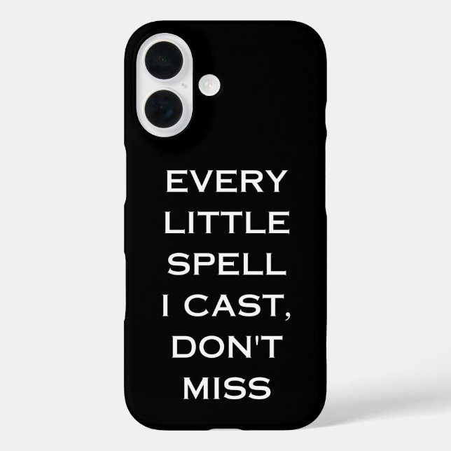 Manifestation Magic Black Quote, Minimalist Design Case-Mate iPhone Case (Back)
