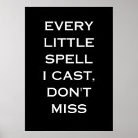 Manifestation Magic Black Quote, Minimalist Design
