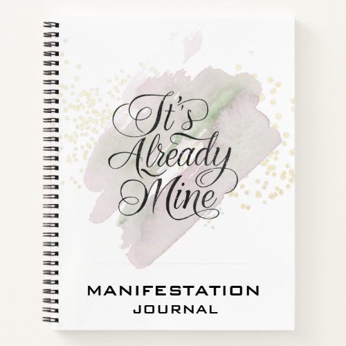  Manifestation Manifesting AP85 Rose Mint Notebook