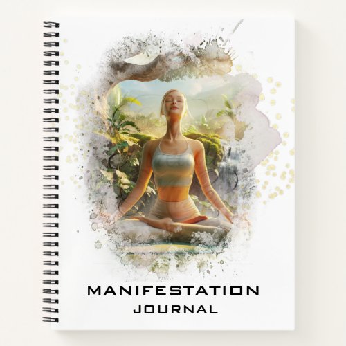  Manifestation Manifesting AP85 Yoga Woman Notebook