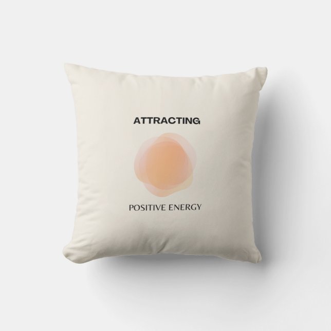 Manifestation, Positive Spiritual, Affirmation Art Throw Pillow (Front)