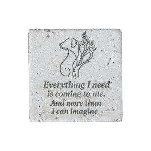 Manifestation Quote Stone Texture Fridge Magnet