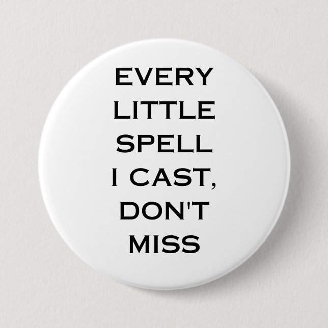 Manifestation Quote Typography Design Button (Front)