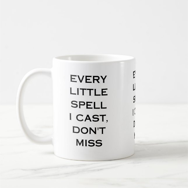 Manifestation Quote Typography Design Coffee Mug (Left)