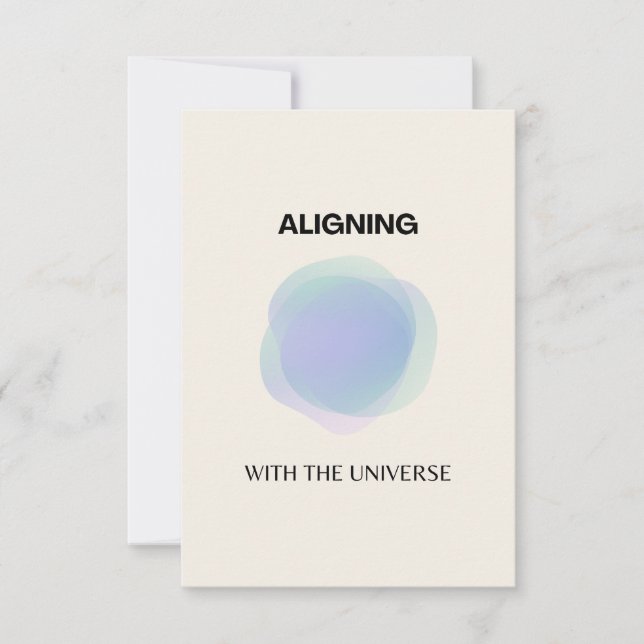 Manifestation Spiritual Art, Energy Aura Gradient Thank You Card (Front)