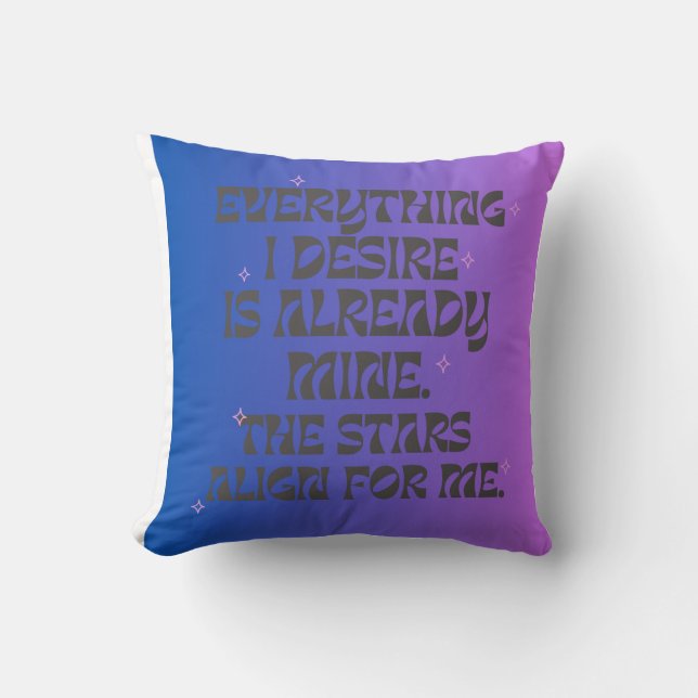 Manifestation  throw pillow (Front)