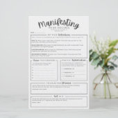 Manifestation Worksheet - Intentions Visualization (Standing Front)