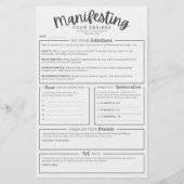 Manifestation Worksheet - Intentions Visualization (Back)