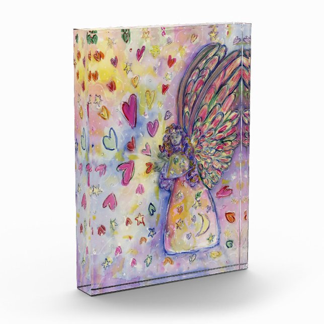 Manifesting Angel Art Paperweight Acrylic Award (Left)