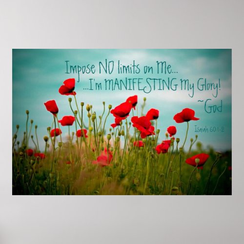 Manifesting glory bible verse Isaiah 601_2 poster