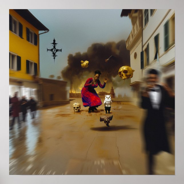 Manifesting Intention Witchy AI Art Matte Value Poster (Front)