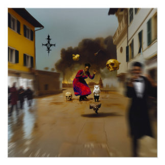 Manifesting Intention Witchy AI Art Semi-Gloss Poster