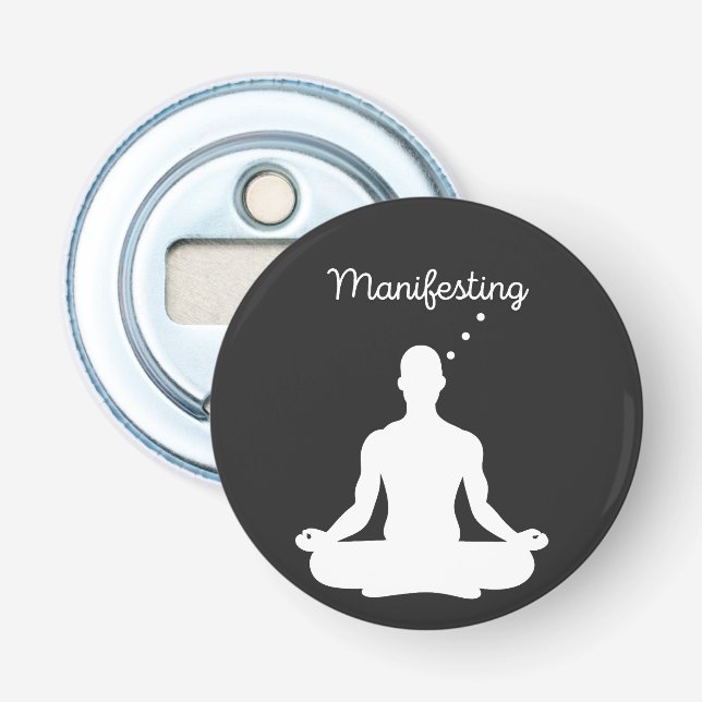 Manifesting Meditation Visual for Positive Vibes a Bottle Opener (Front)