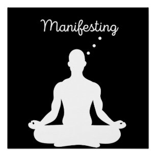 Manifesting Meditation Visual for Positive Vibes a Poster