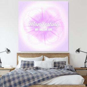 Manifesting My Dream Life Aura Gradient Aesthetic Canvas Print