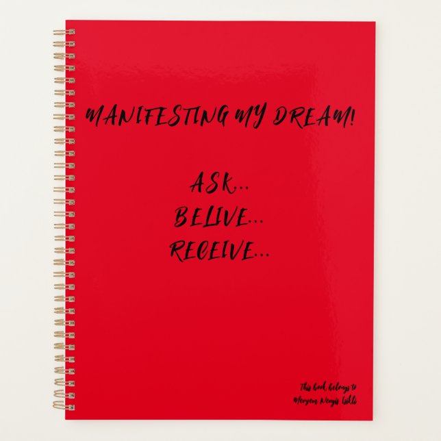 MANIFESTING PLANNER (Front)