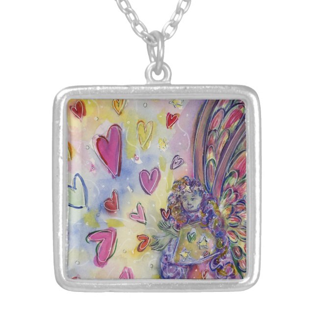 Manifesting Universe Angel Charm Jewelry Necklace (Front)