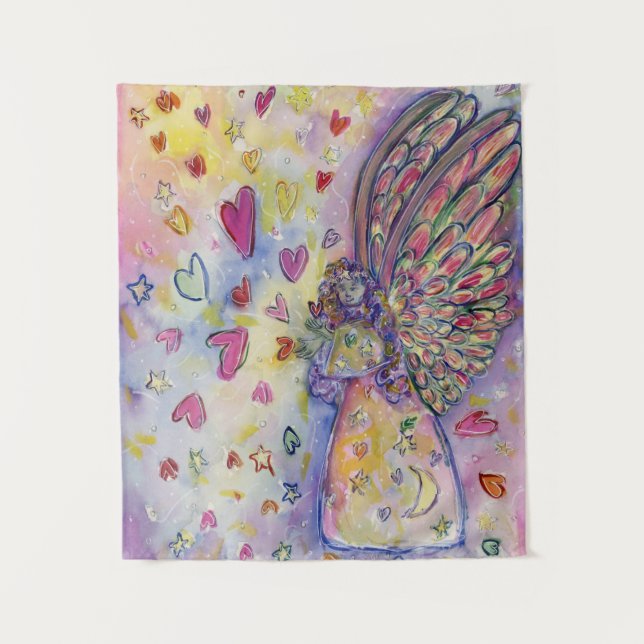 Manifesting Universe Angel Wall Art Decor Tapestry (Front)