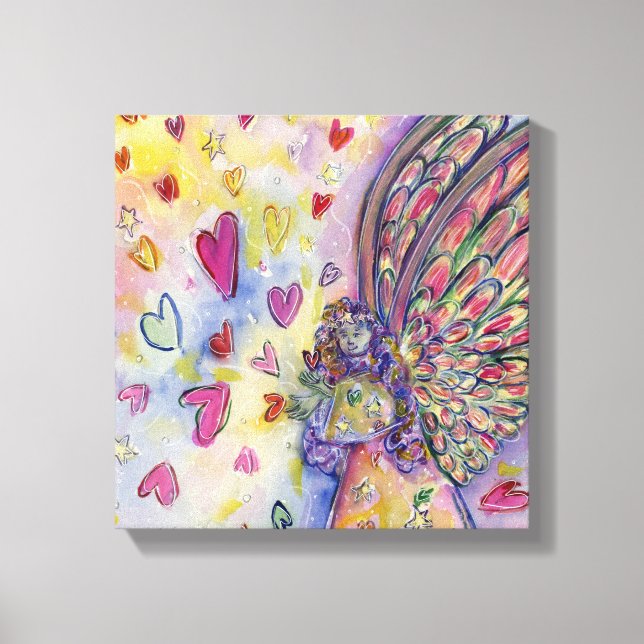 Manifesting Universe Angel Wrapped Canvas Painting Print (Front)