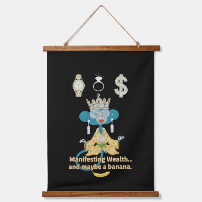 manifesting wealth hanging tapestry (Front)
