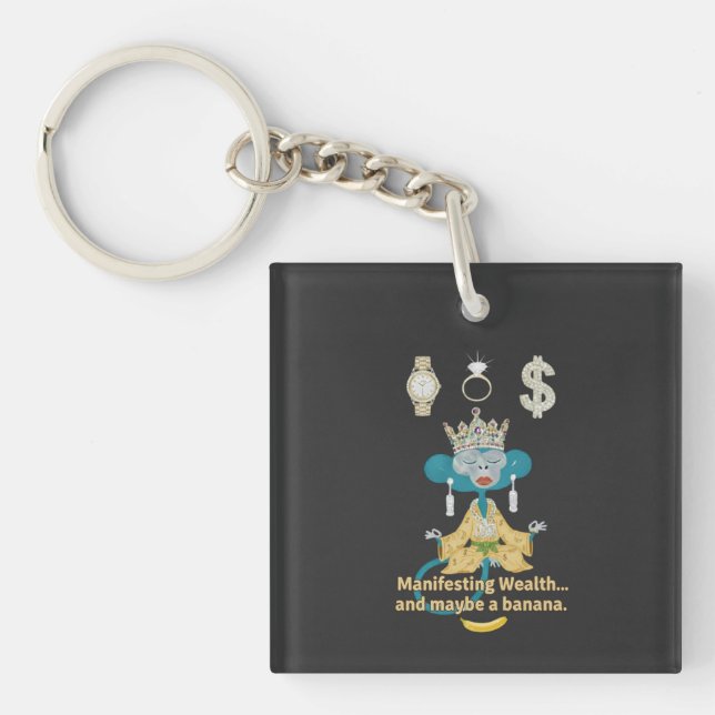 manifesting wealth keychain (Front)