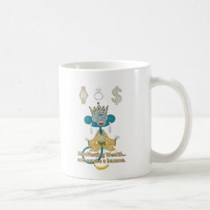 Manifesting Wealth Monkey zen art  Coffee Mug